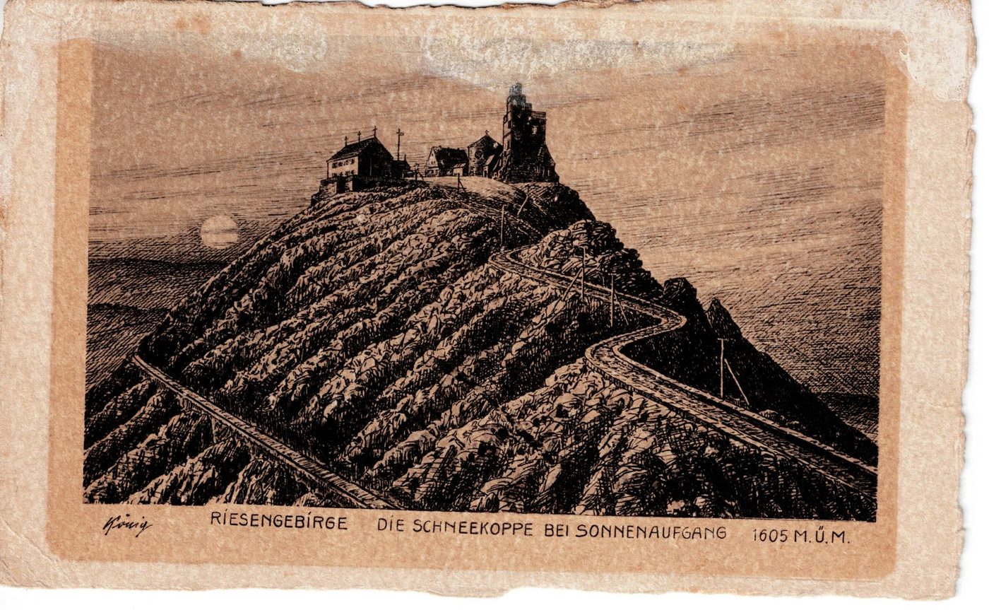 RIESENGEBIRGE – DIE SCHNEEKOPPE BEI SONNENAUFGANG – 1605 M.Ü.M.