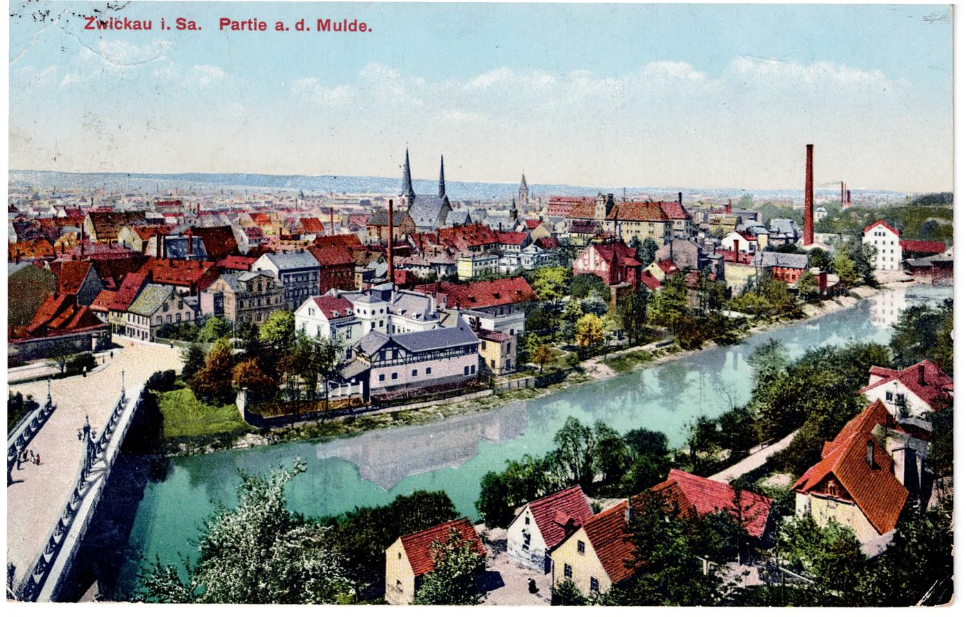Zwickau i. Sa. Partie a. d. Mulde.