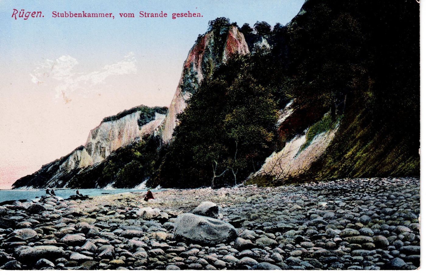 Rügen. Stubbenkammer, vom Strande gesehen.