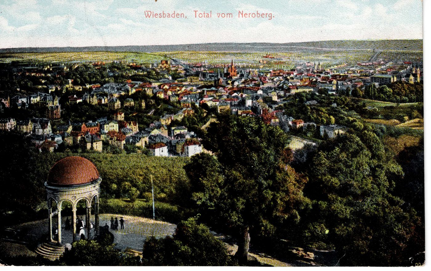 Wiesbaden, Total vom Neroberg.