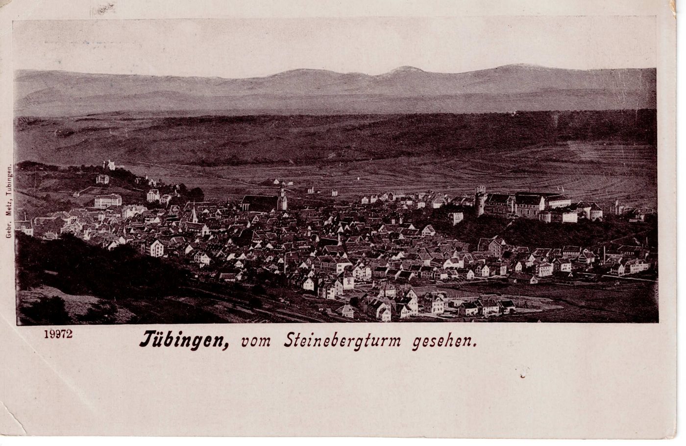 Tübingen, vom Steinebergturm gesehen.