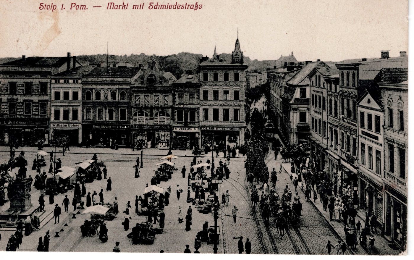 Stolp i. Pom. – Markt mit Schmiedestraße