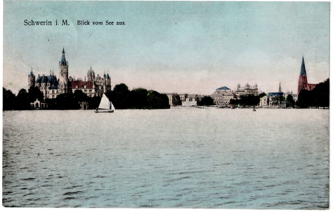 Schwerin i. M. Blick vom See aus.