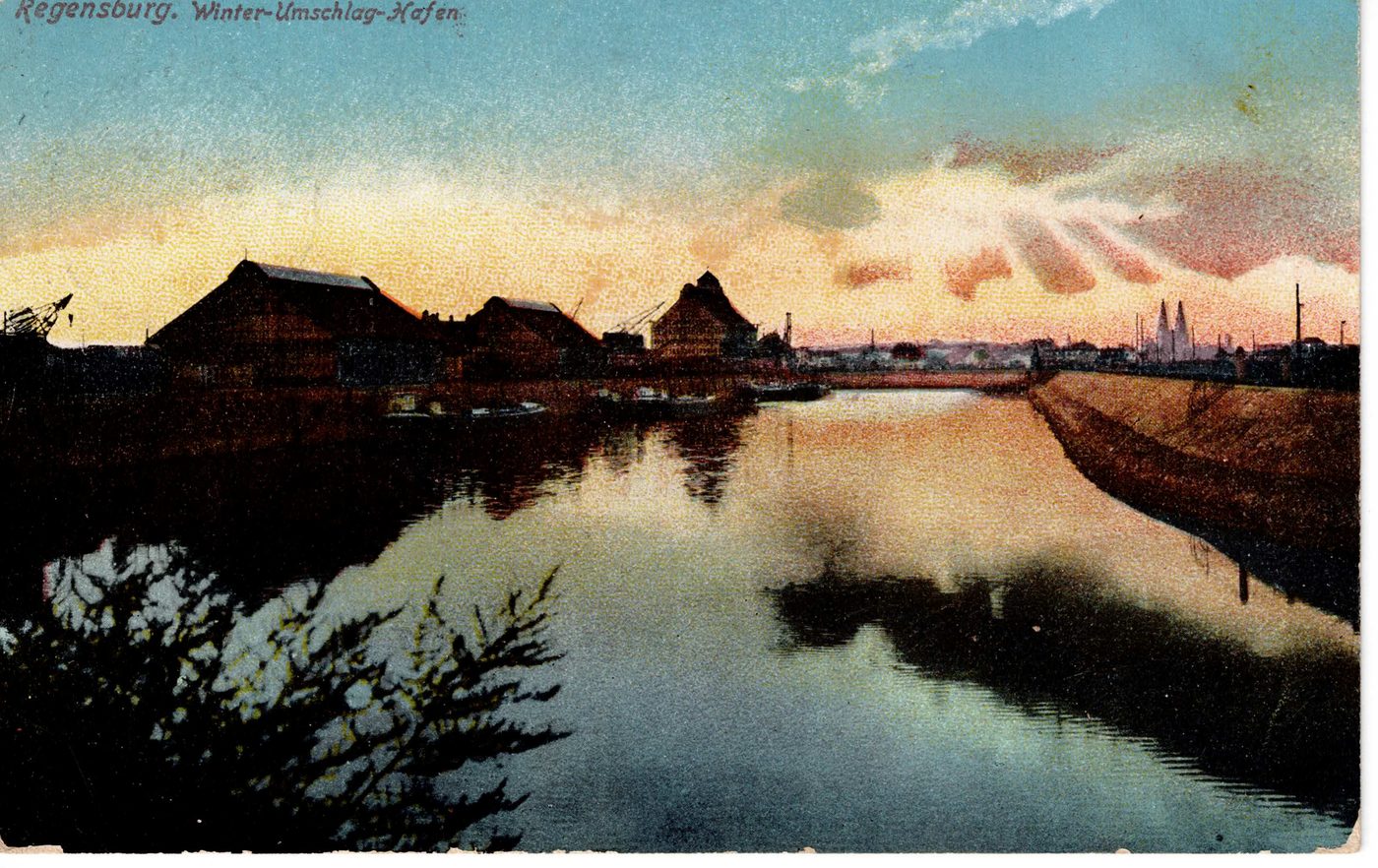 Regensburg. Winter-Umschlag-Hafen