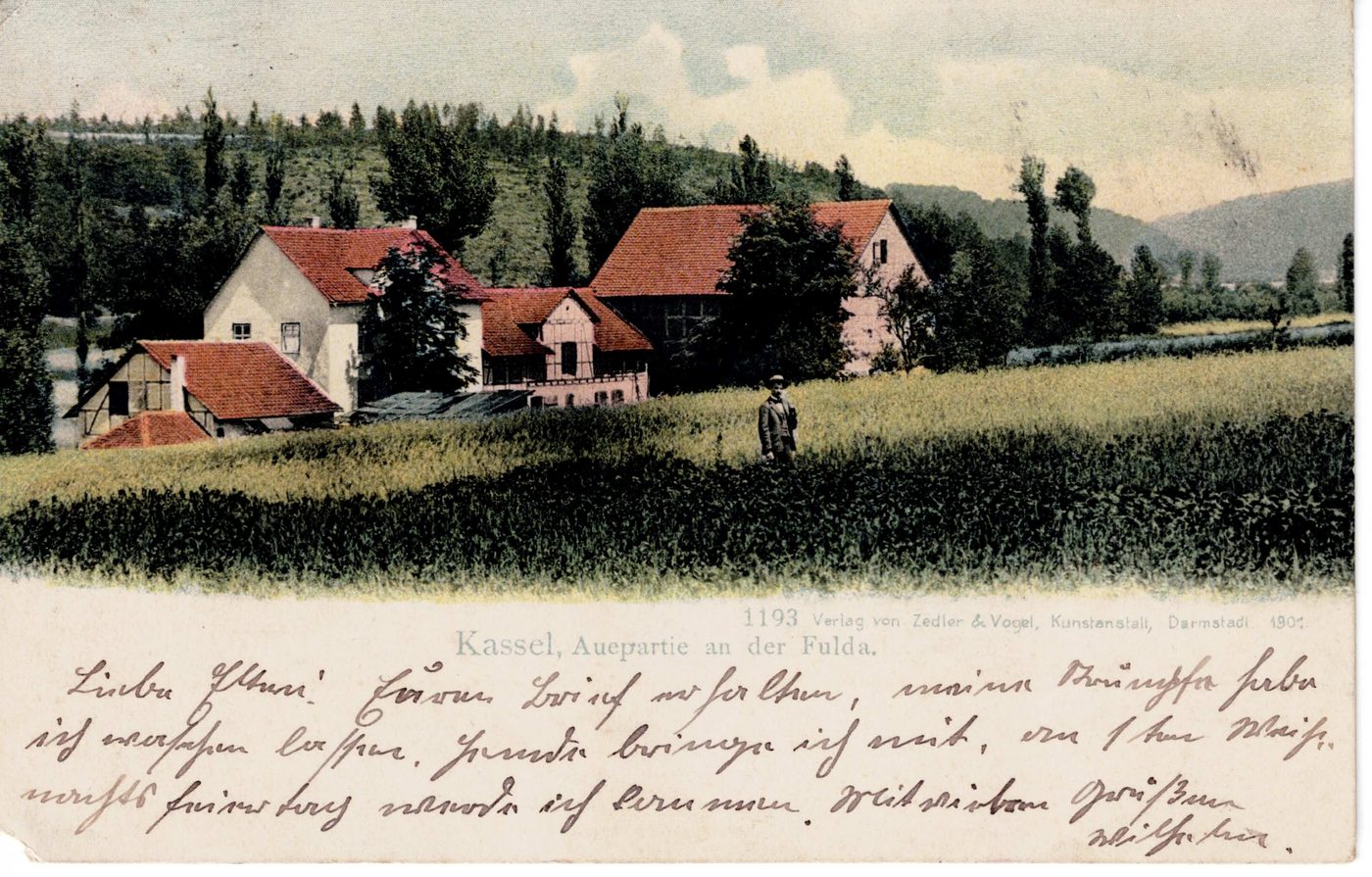Kassel, Auepartie an der Fulda.