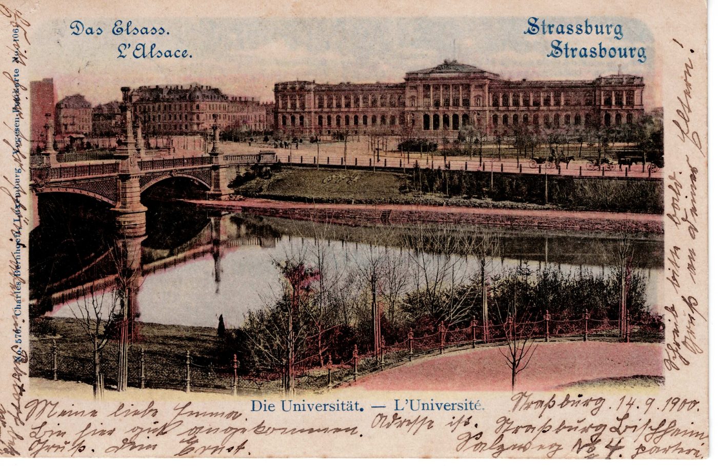 Das Elsass. L'Alsace. Strassburg Strasbourg. Die Universität. L'Université.