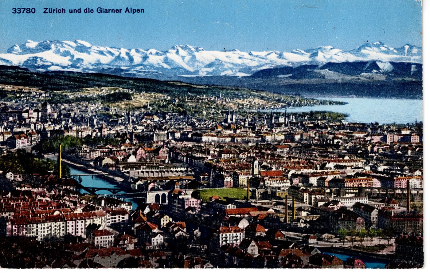 Zürich und die Glarner Alpen