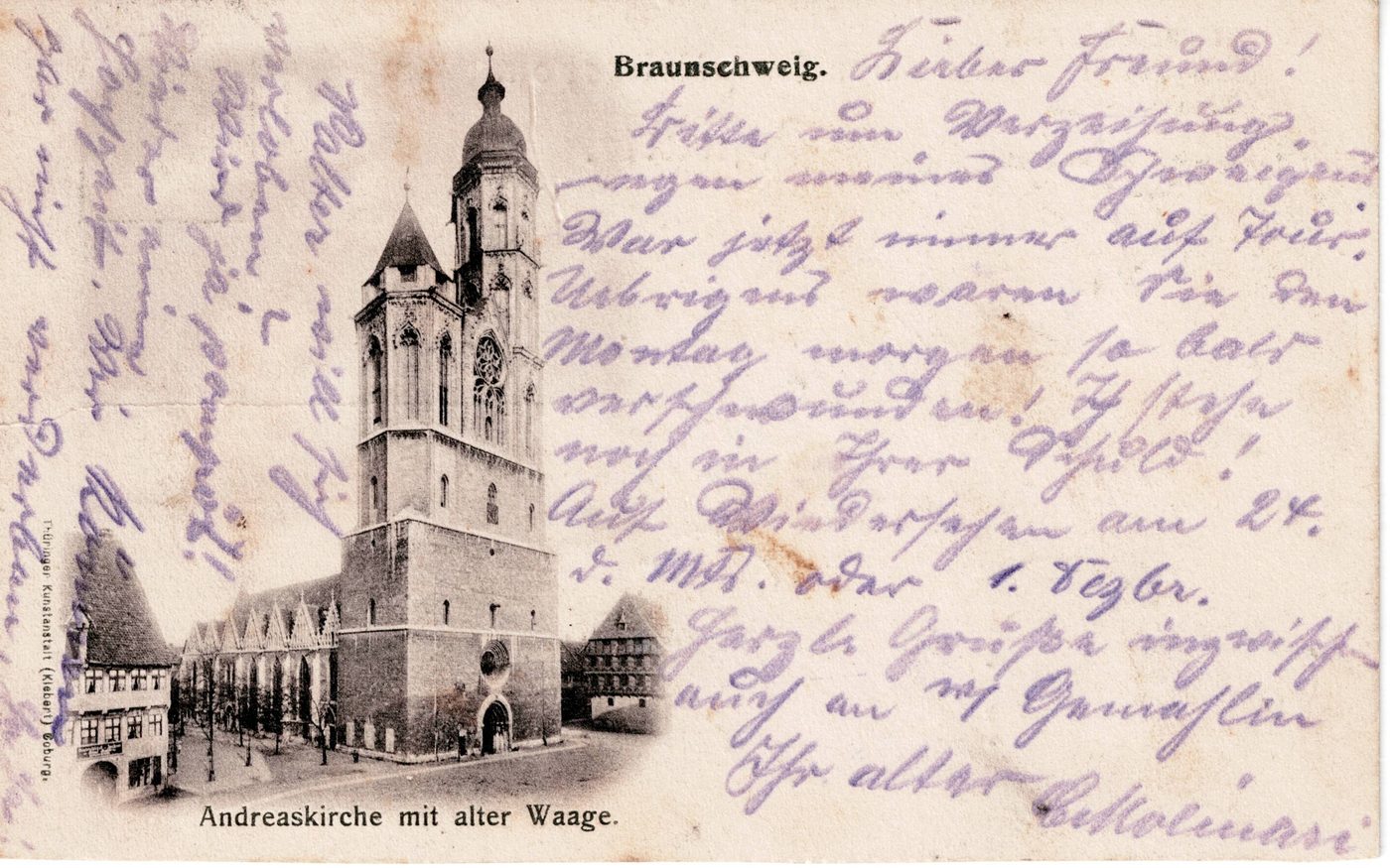 Braunschweig. Andreaskirche mit alter Waage.