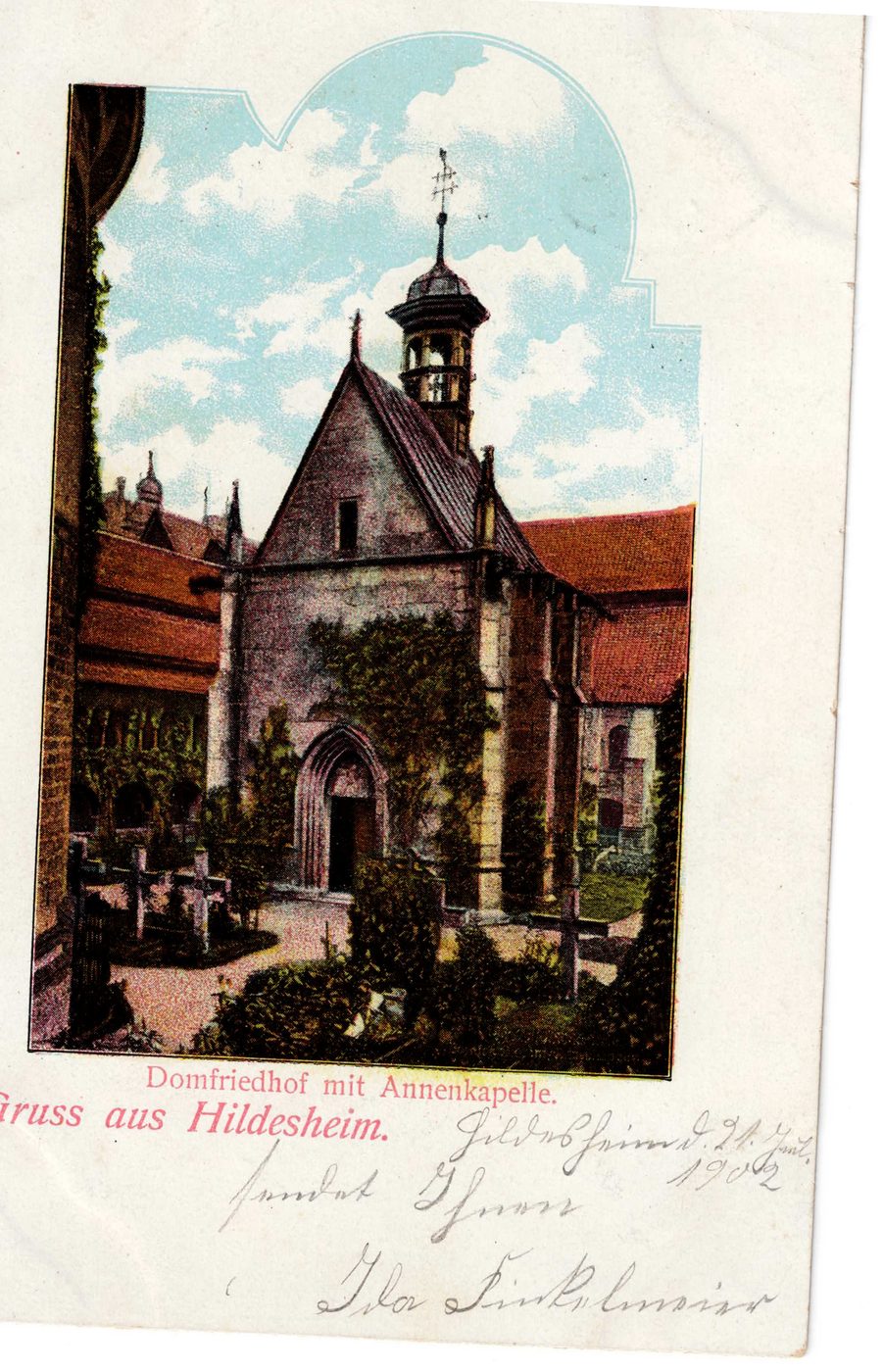 Gruss aus Hildesheim — Domfriedhof mit Annenkapelle