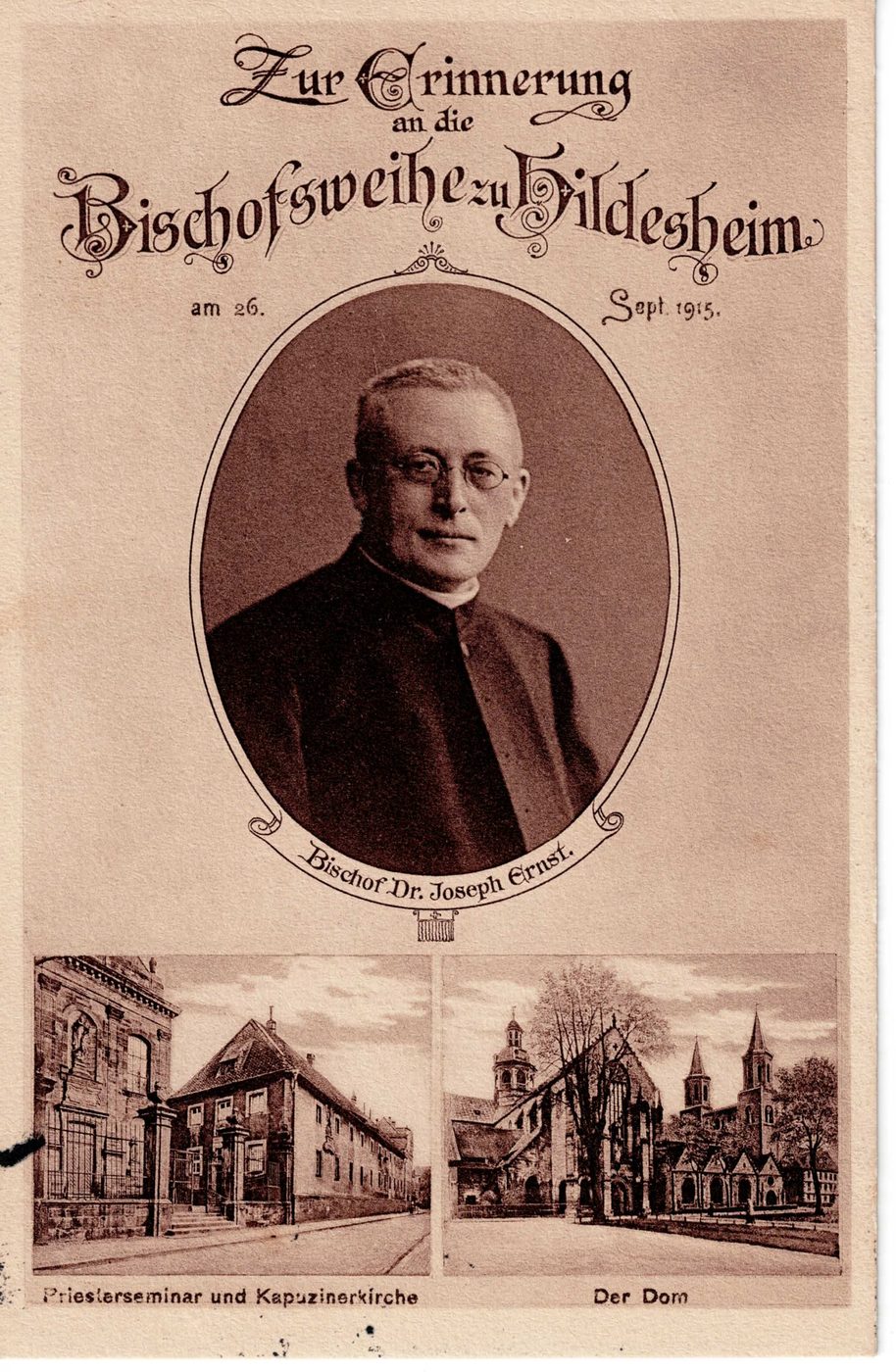 Zur Erinnerung an die Bischofsweihe zu Hildesheim am 26. Sept. 1915