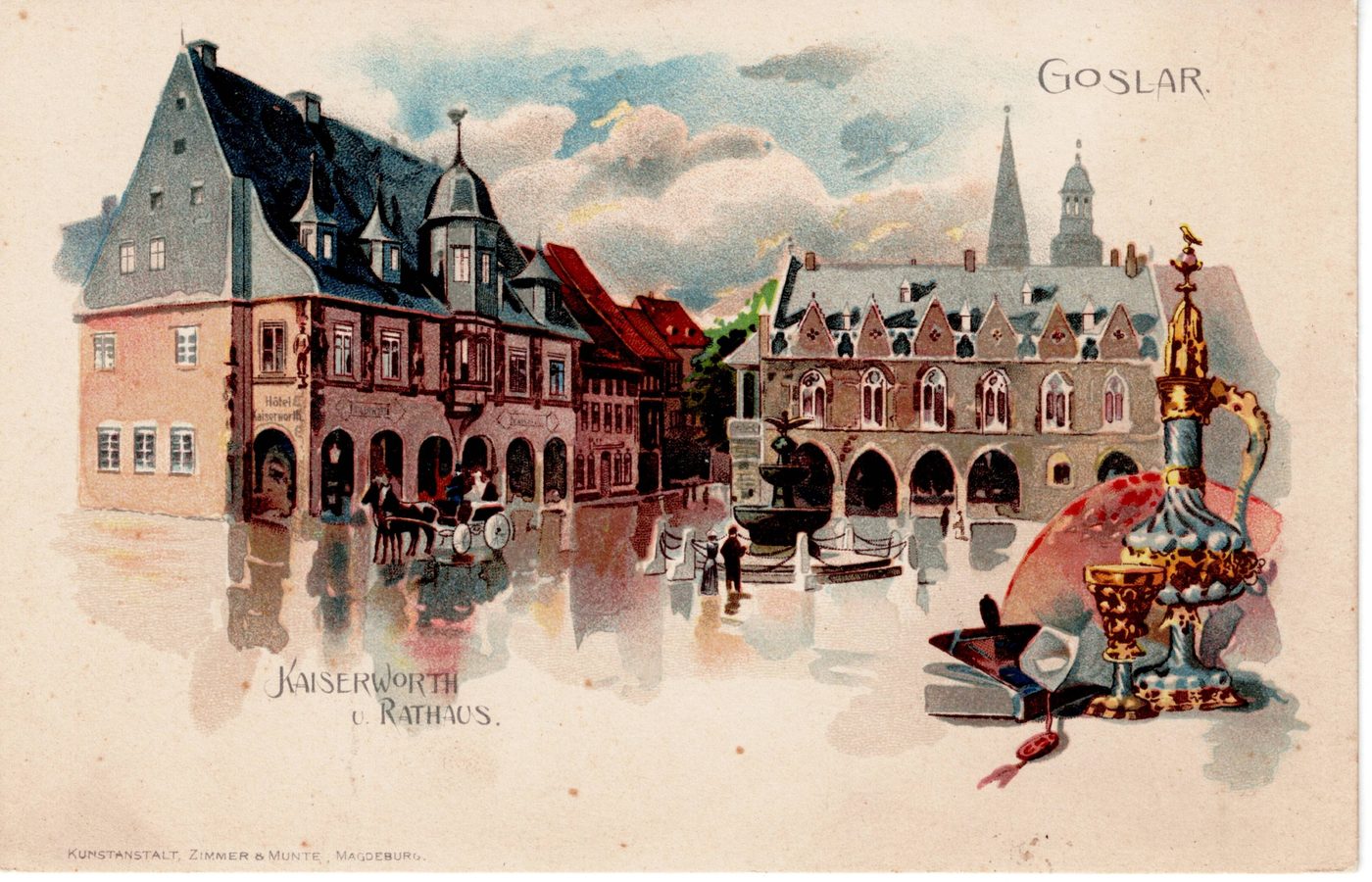 Goslar - Kaiserworth u. Rathaus