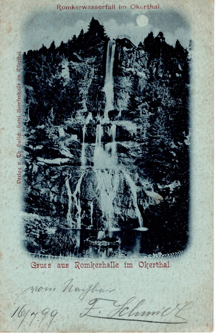 Romkerwasserfall im Okerthal - Gruss aus Romkerhalle im Okerthal