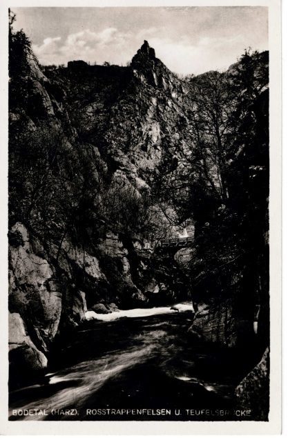 Bodetal (Harz). Rosstrappenfelsen u. Teufelsbrücke