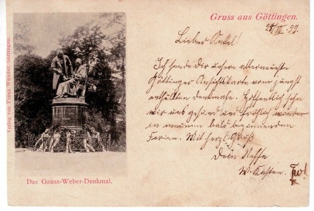 Gruss aus Göttingen — Das Gauss-Weber-Denkmal