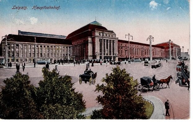 Leipzig. Hauptbahnhof (Farblitho)