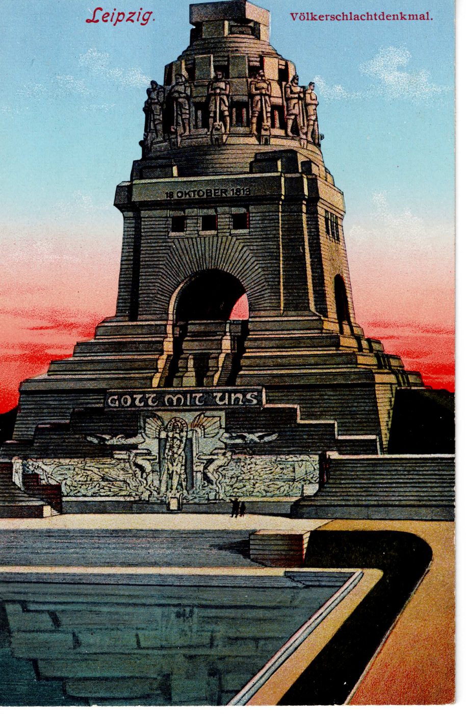 Leipzig. Völkerschlachtdenkmal — 'Gott mit uns'