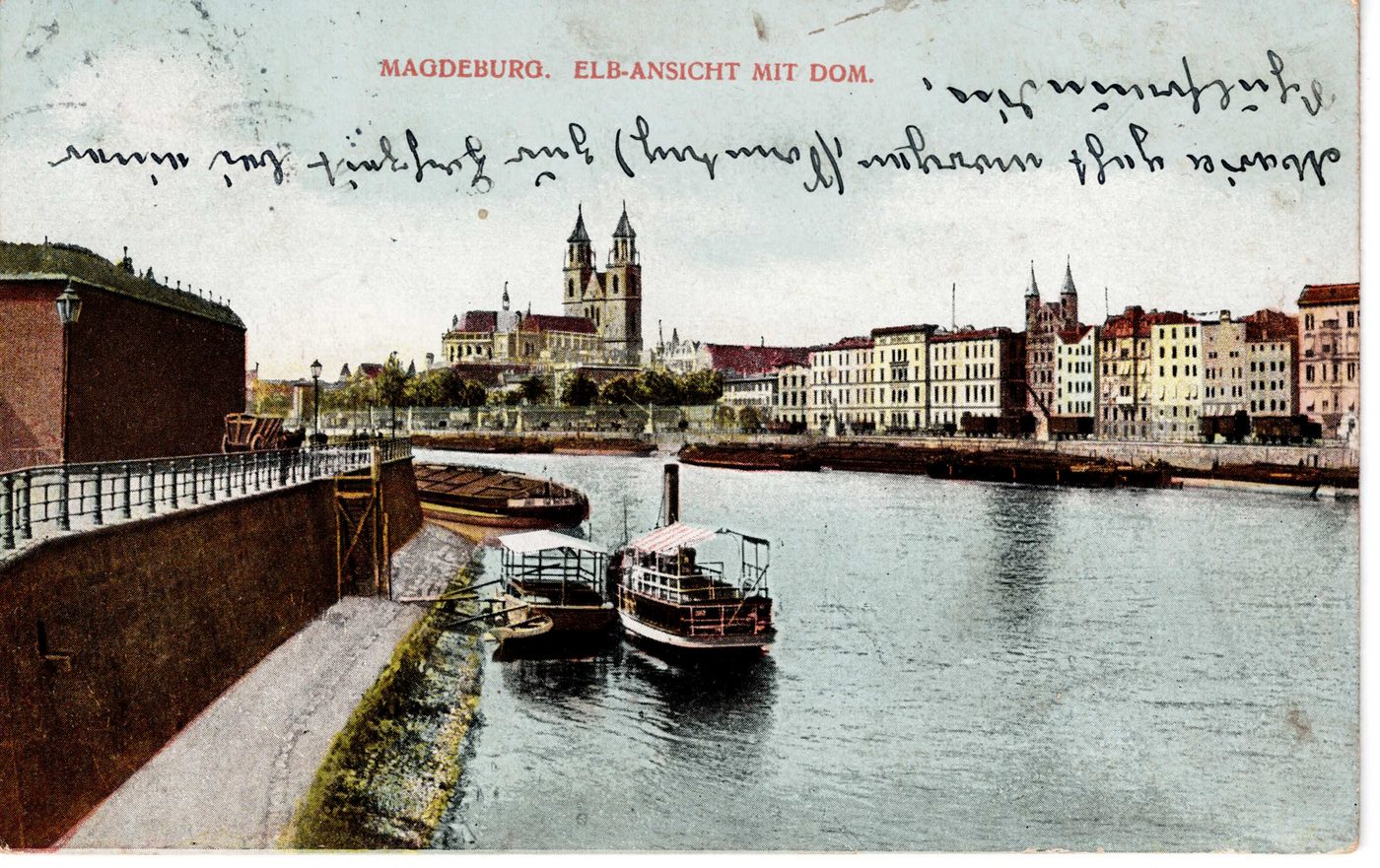 Magdeburg. Elb-Ansicht mit Dom.