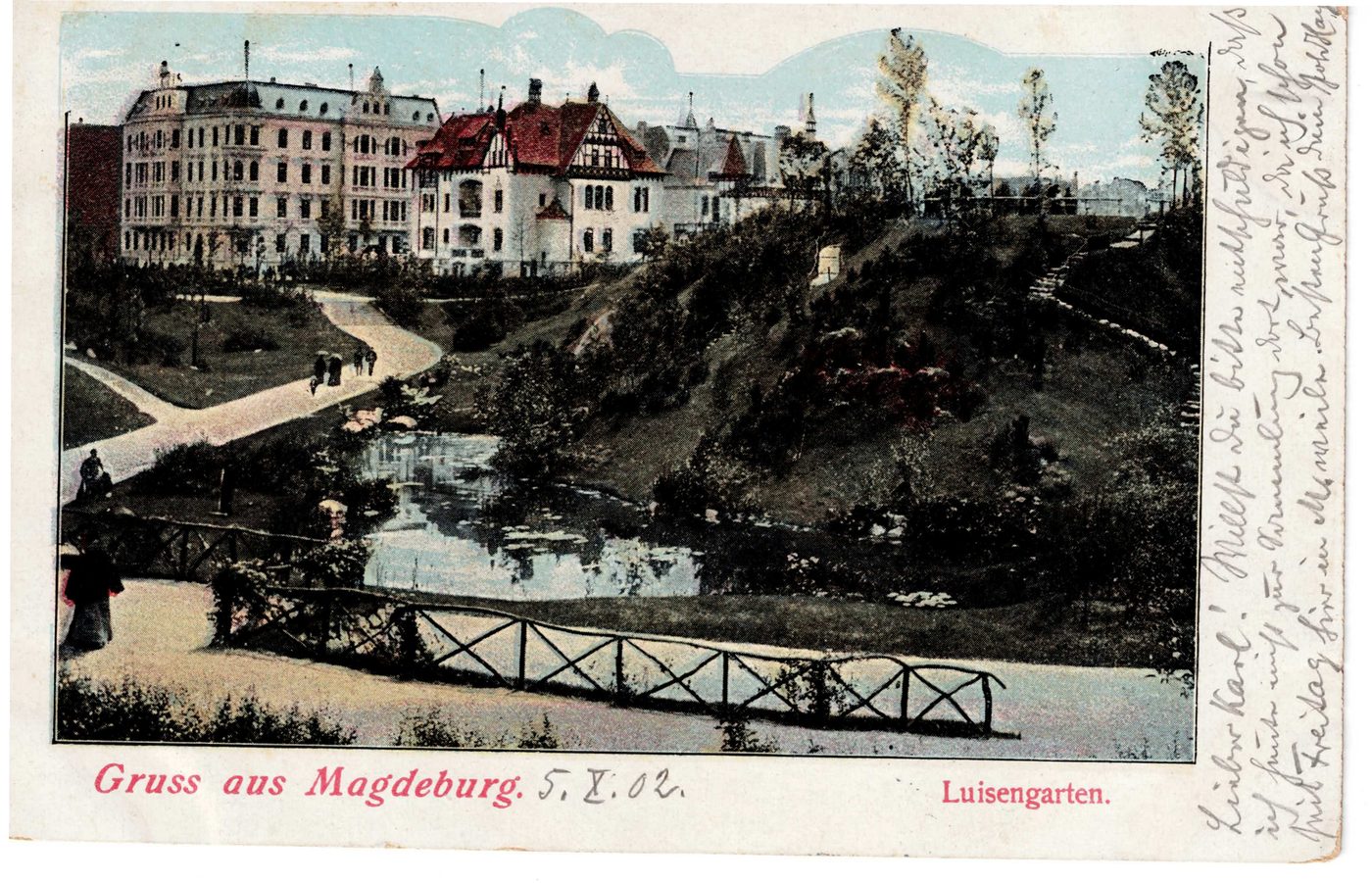 Gruss aus Magdeburg. — Luisengarten.