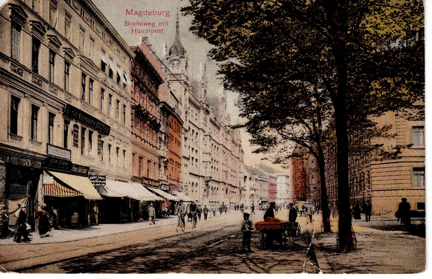 Magdeburg — Breiteweg mit Hauptpost