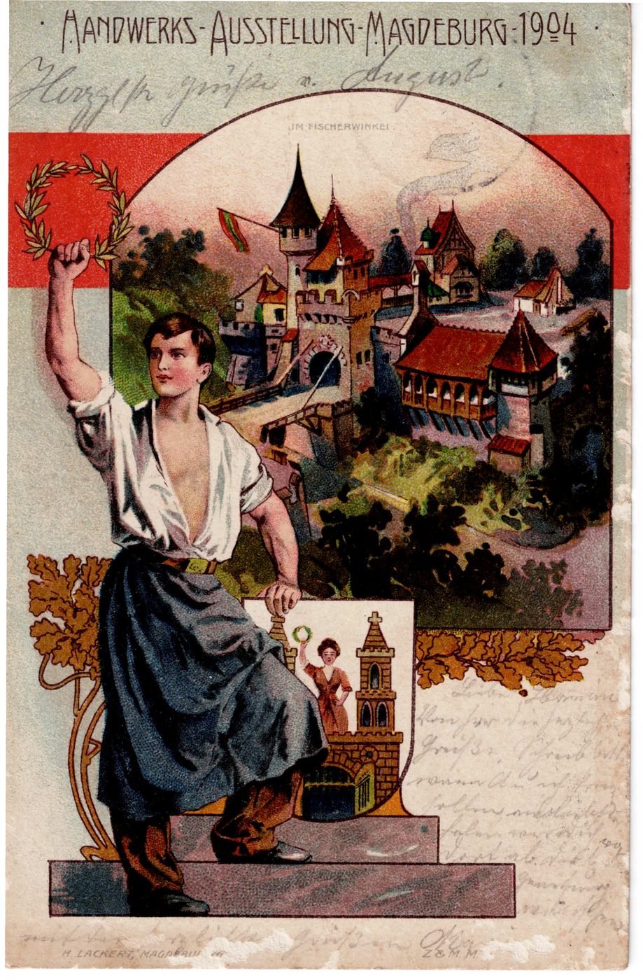 HANDWERKS-AUSSTELLUNG-MAGDEBURG-1904 — Im Fischerwinkel