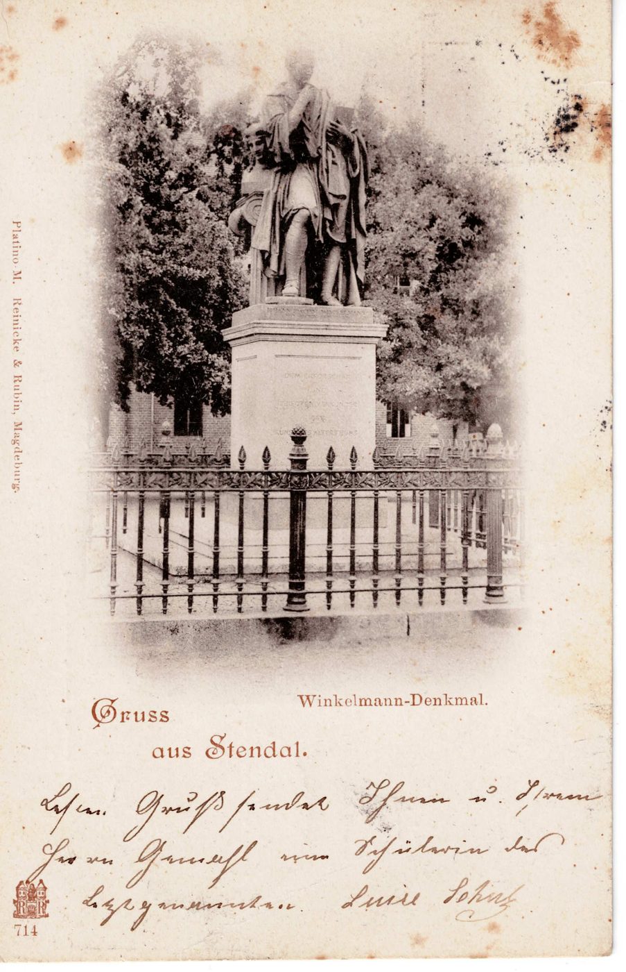 Gruss aus Stendal - Winkelmann-Denkmal